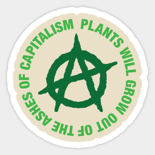 New Green World — Plant Anarchy ( in eco greens ) Sticker